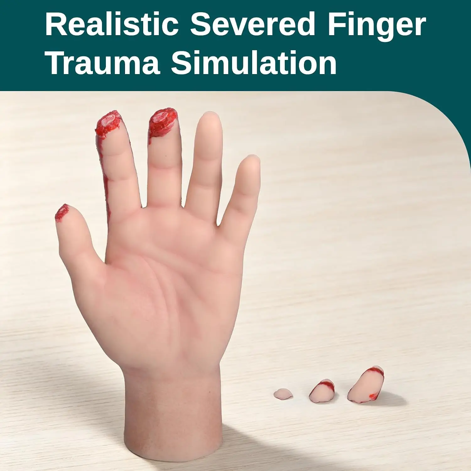Severed Finger Amputations Trauma Model Fingertip Injury Wound Packing Bleeding Control Practice for First Aid Medical Training
