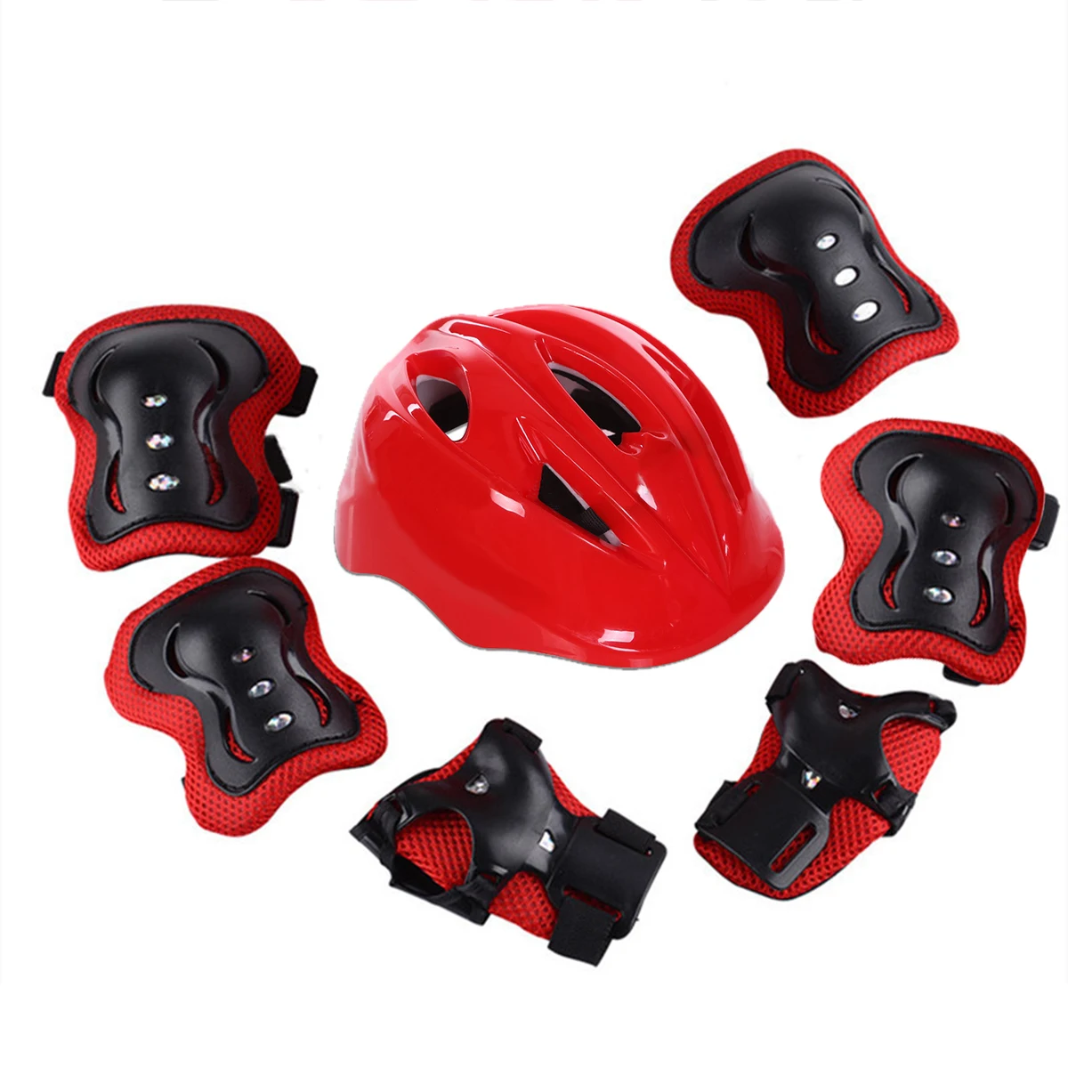 Kids Children s Roller Skating Protective Gear Set Breathable Wear Resistant Adjustable Helmet Knee Elbow Pads Suit