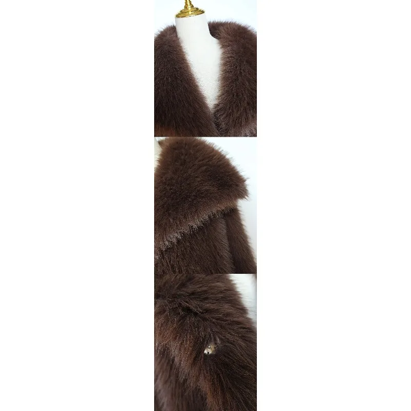 The New Autumn and Winter Women's Faux Fur Coat, Short Artificial Fur Thick Warm Overcoat, Elegant Casual, Versatile Bestsellers