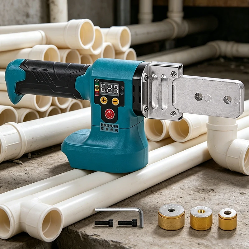 

Cordless Electric Pipe Welding Machine PPR PE Hot Melt Fuser Soldering Iron Plastic Tube Heating Tool For Makita 18V Battery