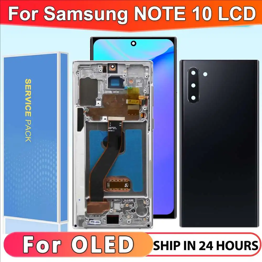 For AMOLED For Samsung Note 10 LCD Display Touch Screen Digitizer Replacement for Note 10 N970, SM-N970F, SM-N970U Display