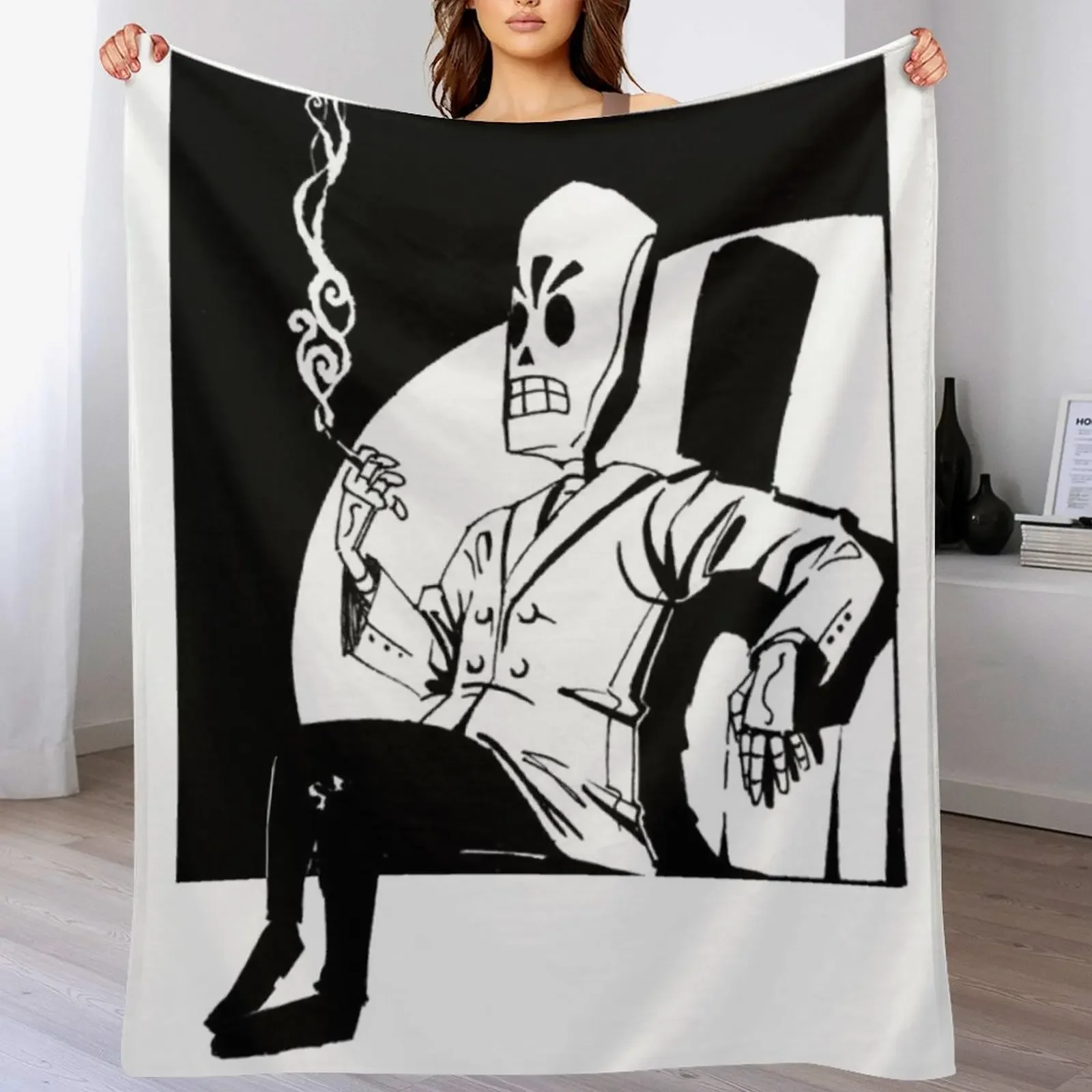 Grim Fandango Throw Blanket Blankets Sofas Of Decoration Furry Blankets