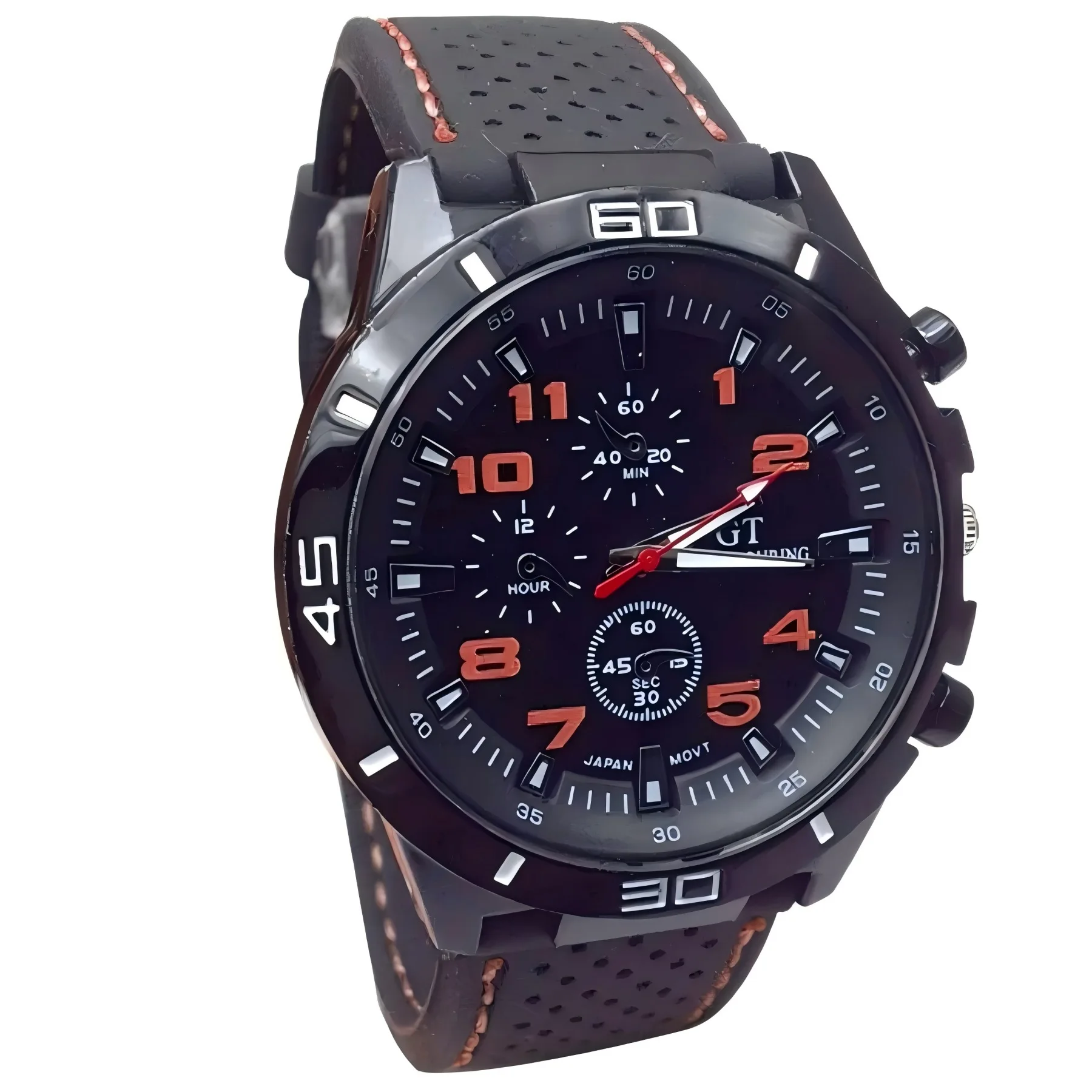 Reloj de pulsera militar de cuarzo para hombre - Cronógrafo deportivo resistente al agua con banda de silicona y pantalla LED Reloj de aventura al aire libre