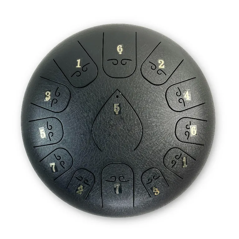 Hooqu 12 Inch Steel Tongue Drum Handpan Style Percussion Instrument