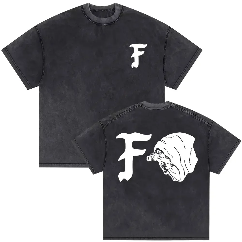 

Washed Vintage Forward Observations Group Print t shirt men's women's Fashion casual Oversized Short Sleeve Rock Gothic T-Shirt