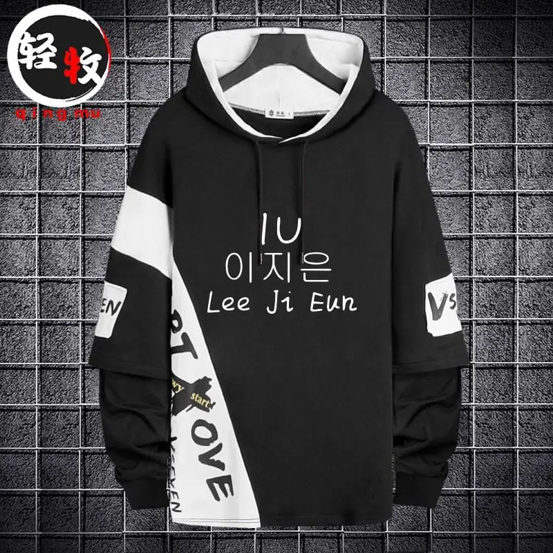 

Свободная толстовка с длинными рукавами для мужчин и женщин, осенне-зимняя повседневная студенческая одежда, уличная толстовка в стиле IU Sle