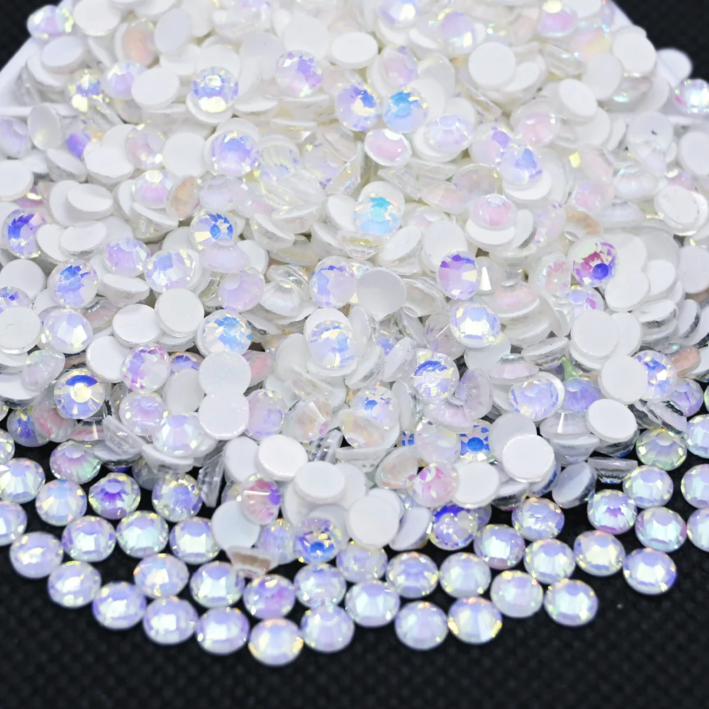 Opal Color Non Hotfix Rhinestones Super Glitter Glass Flatback Crystal 3D Nail Art Rhinestone стразы Strass