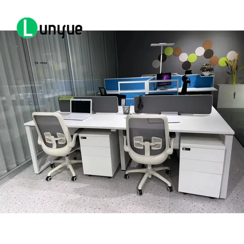 Modern MDF Computer Desk for Work Office Staff Home Study Durable Wooden Writing Table with Storage Space Simple Design