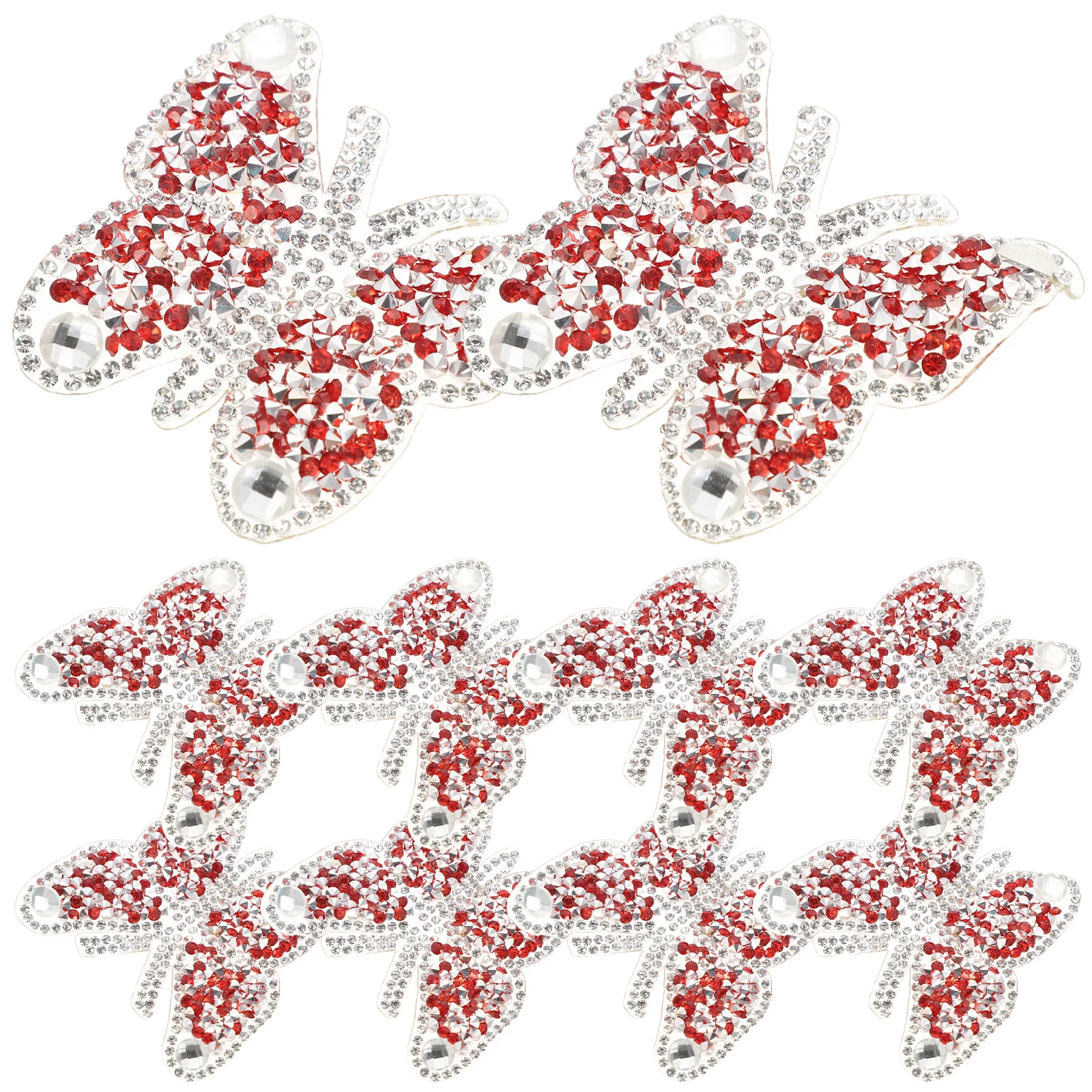 

10pcs Hot Fix Rhinestone Embellishments Iron On Patches For Clothes Jeans Bags Repair Decorative Sewing Patches Multi-Function