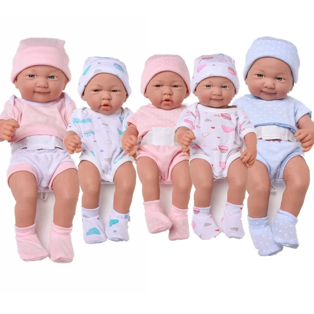 Bebe Reborn Doll 14 Inches Reborn Baby Vinyl Doll Kit Smile Blank Realistic Soft Doll Blank Reborn Doll Girls Toys