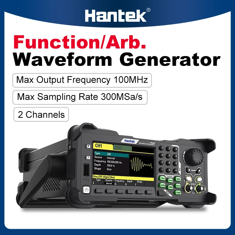 Hantek Digital DDS Signal Generator Arb Waveform Generator 2CH Frequency Meter 300MSa/s Function HDG3022B HDG3012B