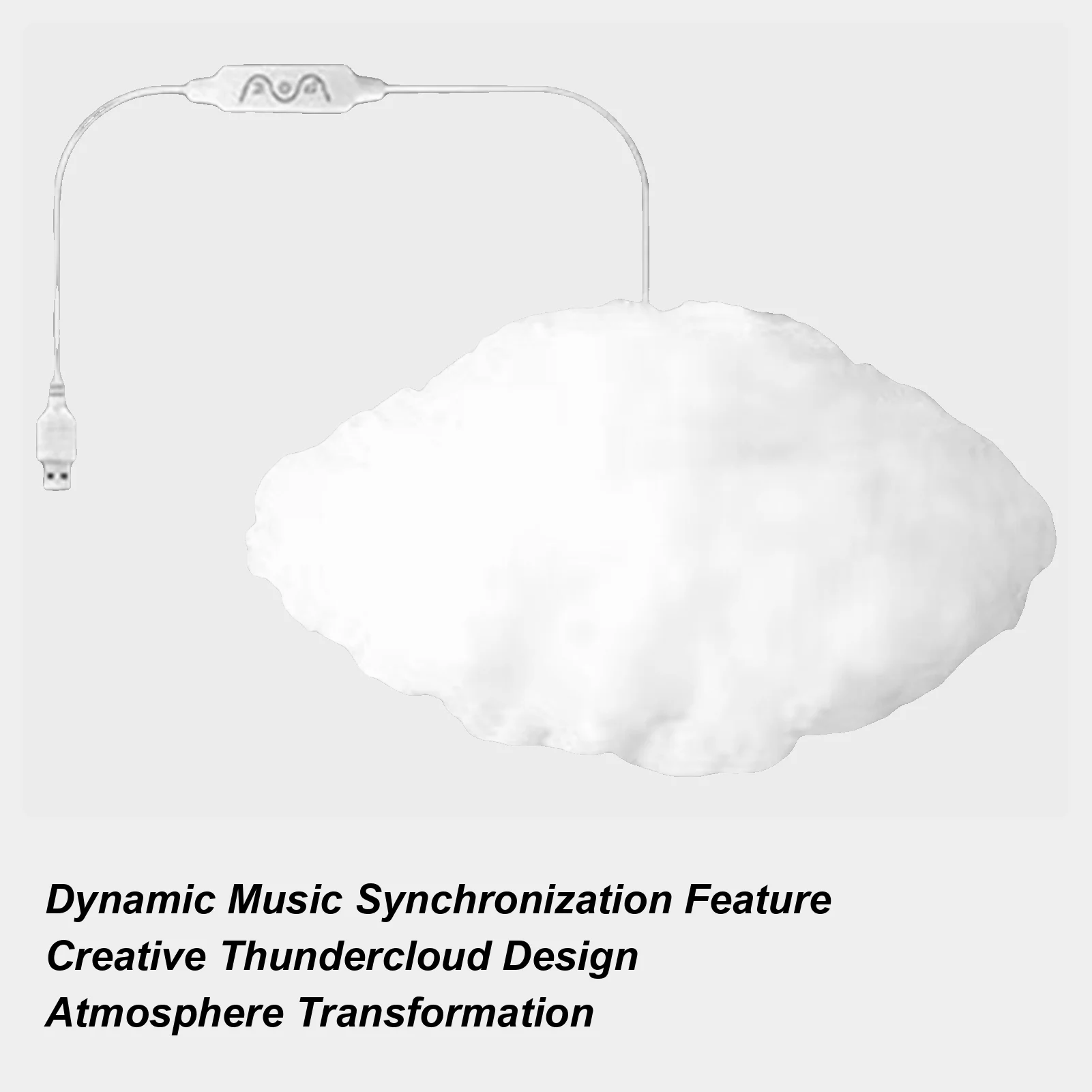 

Светодиодные облака для дома, USB-музыка, синхронизация, динамическое облако, светодиодные окружающие светильники для гостиной, спальни, кабинета, подвала, гаража, квартиры