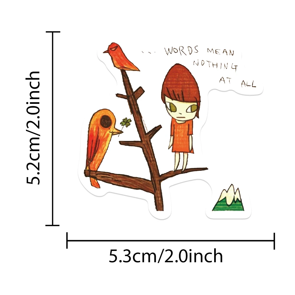 50PCS Japan Yoshitomo Nara Stickers for Car Luggage Laptop Skateboard Gift Journal Waterproof Sticker Wholesale Toy DIY Stickers