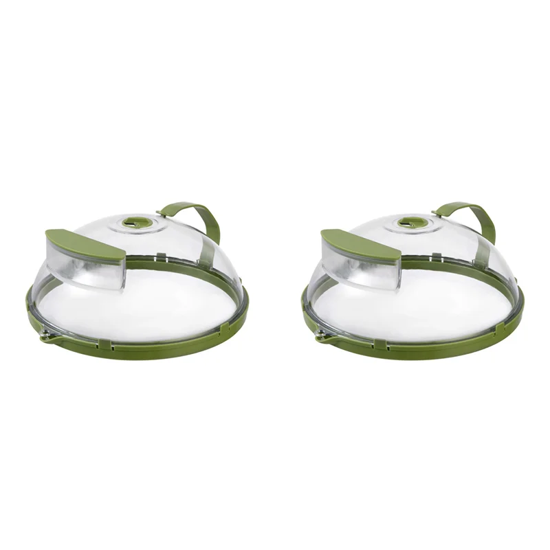 ABSS-2X غطاء الميكروويف للأغذية غطاء رش الميكروويف الشفاف مع مقبض وصندوق الماء غطاء تسخين سبلاش الميكروويف #1