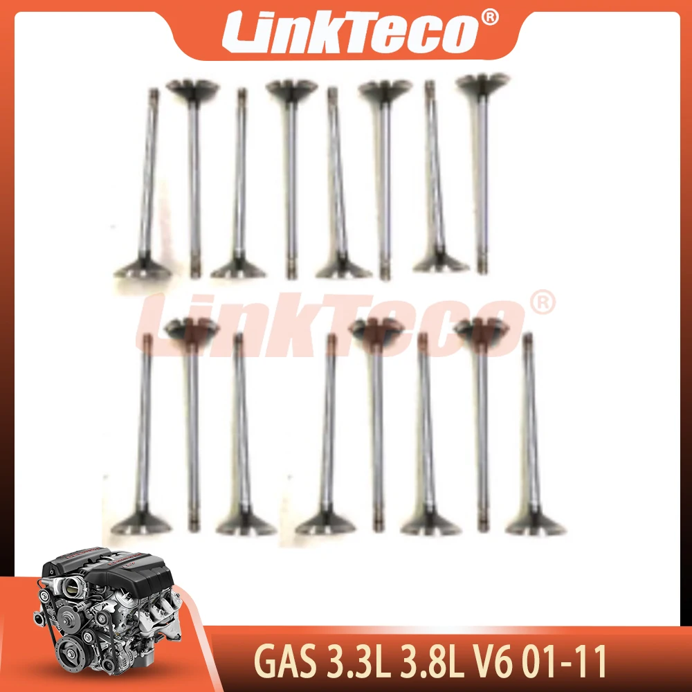 

Engine Parts Intake & Exhaust Valve Fit 3.3L 3.8L V6 GAS For 01-11 CHRYSLER PACIFICA VOYAGER DODGE CARAVAN JEEP WRANGLER