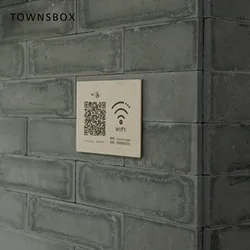 Wall Sign Plate Copper Character Wifi Service Plate Wireless Network Alipay Collection Sign Warm Reminder Code Tag Metal Copper