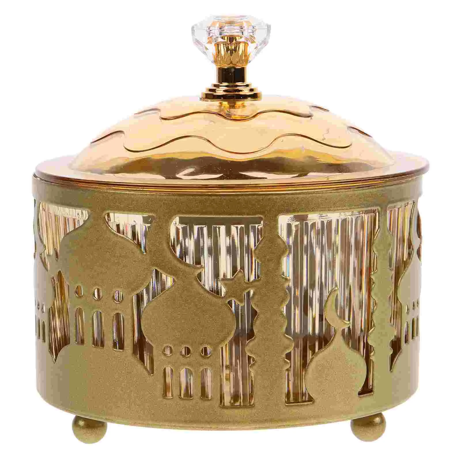 Food Trays Metal Serving with Cover Dessert Small Trinket Organizer Dish Ramadan