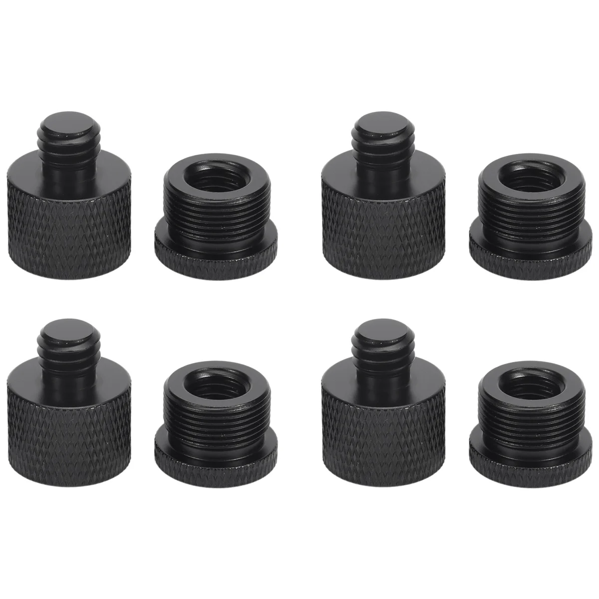 8 Pcs Mic Thread Adapter Set 5/8 Female to 3/8 Male and 3/8 Female to 5/8 Male Screw Adapter Thread for Micr Stand Mount