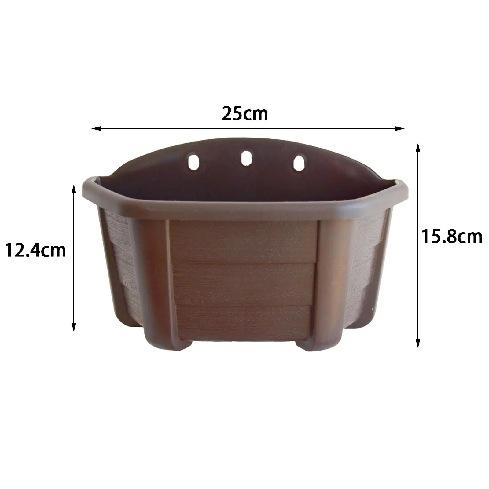 Hanging Flower Pot Wall Mounted with Drainage Mesh Plants Holder Flowerpot for Yard Indoor Outdoor Railing Balcony Fence