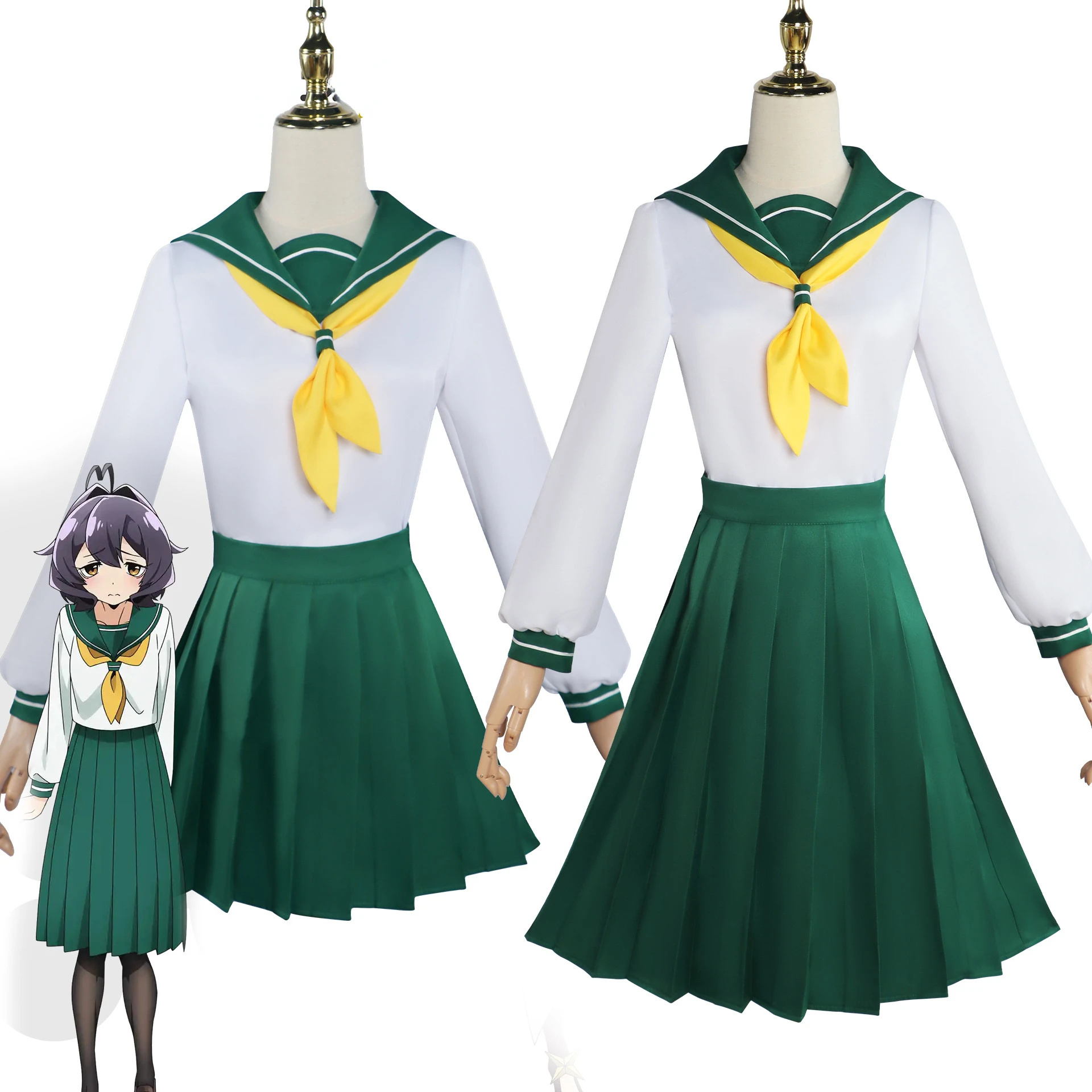

Hiiragi Utena Cosplay Costume Anime Gushing Over Magical Girls Outfit Women JK School Uniform Top Skirt Set Halloween Role Play