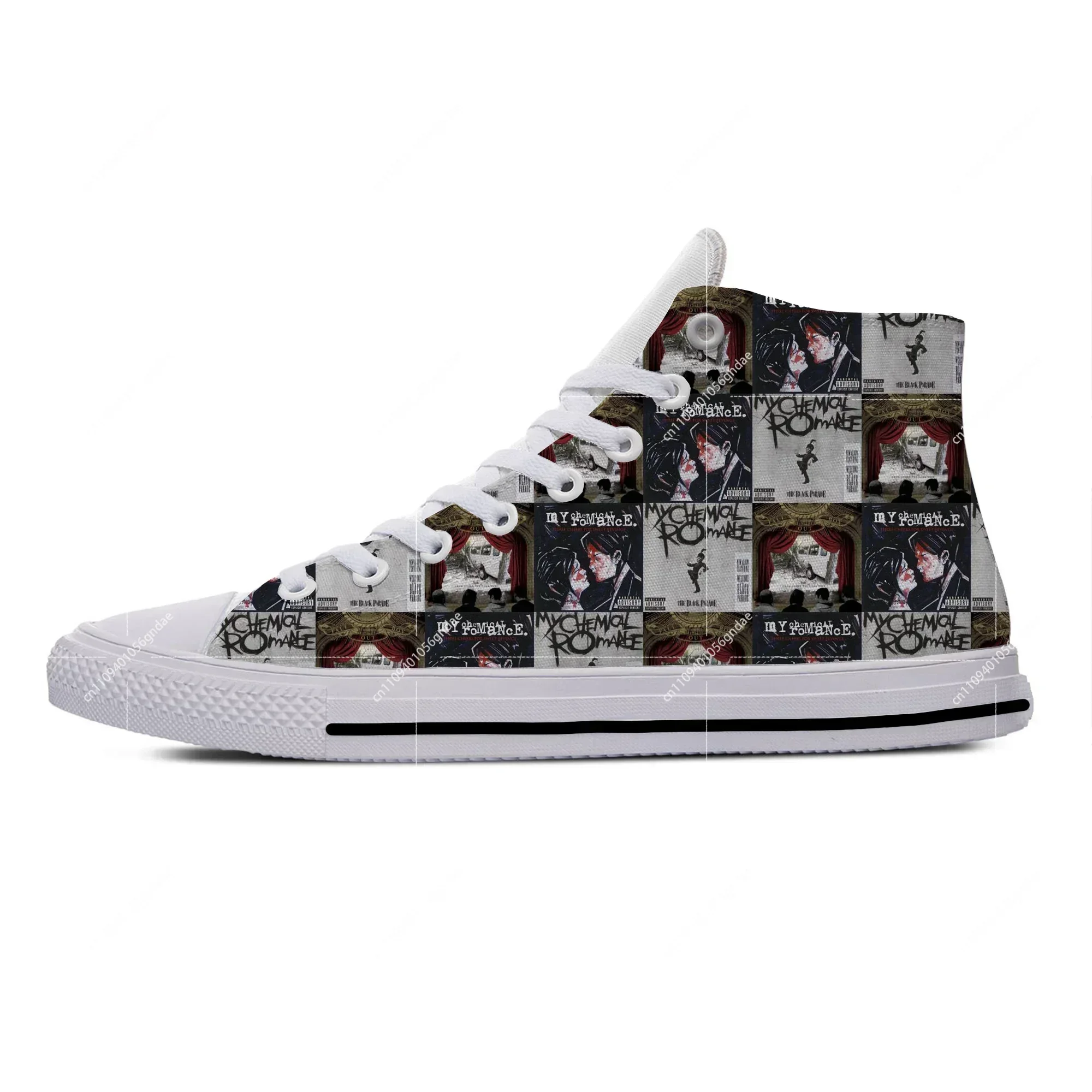 Hot Summer My Chemical Romance MCR Rock Band Funny Casual Shoes High Top Lightweight Men Women Sneakers Breathable Board Shoe view 5