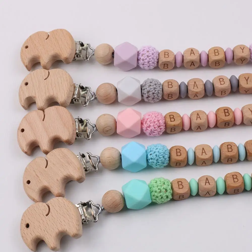 Lanyard Fall Resistance Nipple Anti Drop The Chain Household Products Cartoon Pacifier Chain Beech Pacifier Chain Pacifier Chain