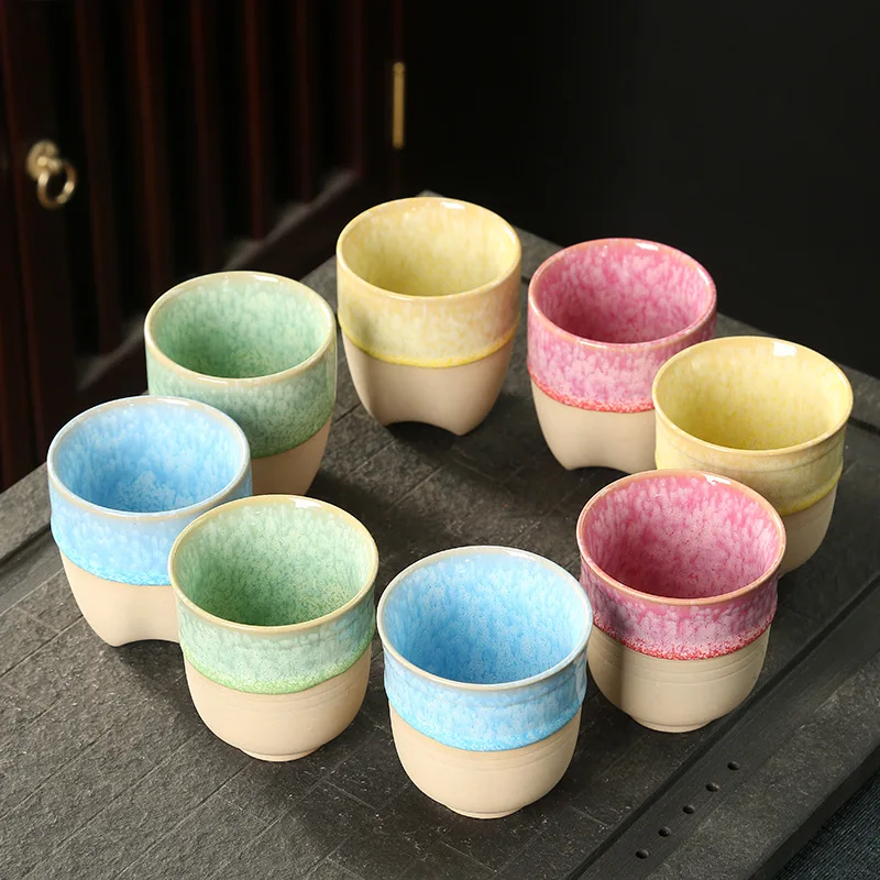 

200ML Japanese Style Ceramic Coffee Cup Creativity Retro Kung Fu Tea Cups Single Pottery Drinkware Tableware Water Mugs New