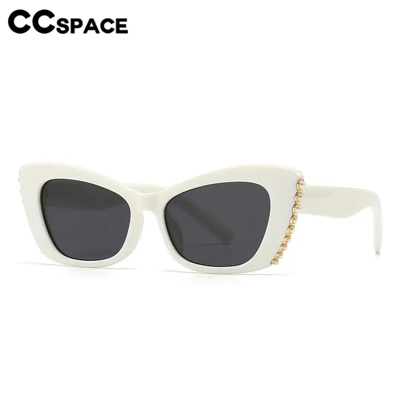 56664 Women Luxury Brand Sun Glasses Fashion Pearl Cat Eye Retro Outdoors Ultraviolet Protection Goggles Uv400