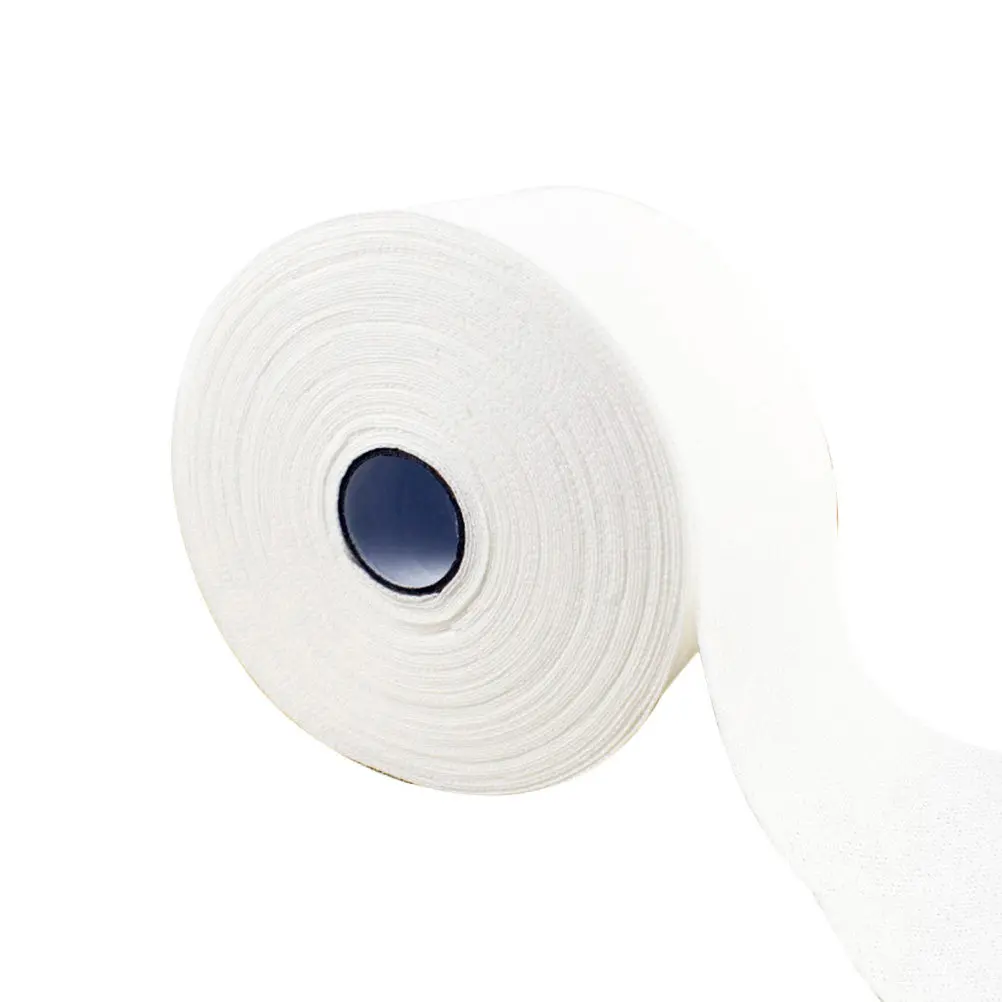 1 Roll Disposable Cotton Non-Woven Wash Towel for Face Makeup Removal Wet Dry Travel Outdoor Party Use Soft