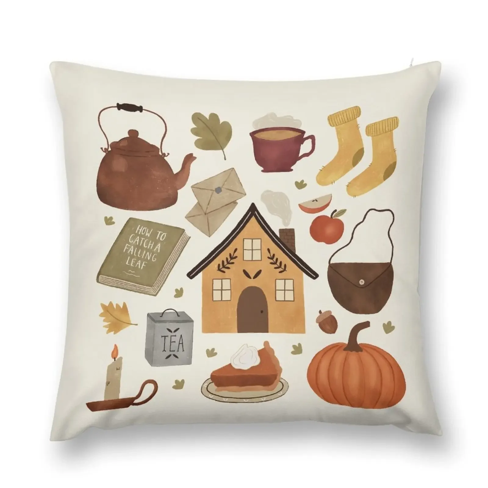 Autumn Cottage Days Throw Pillow Custom Cushion Photo Ornamental Pillow pillow