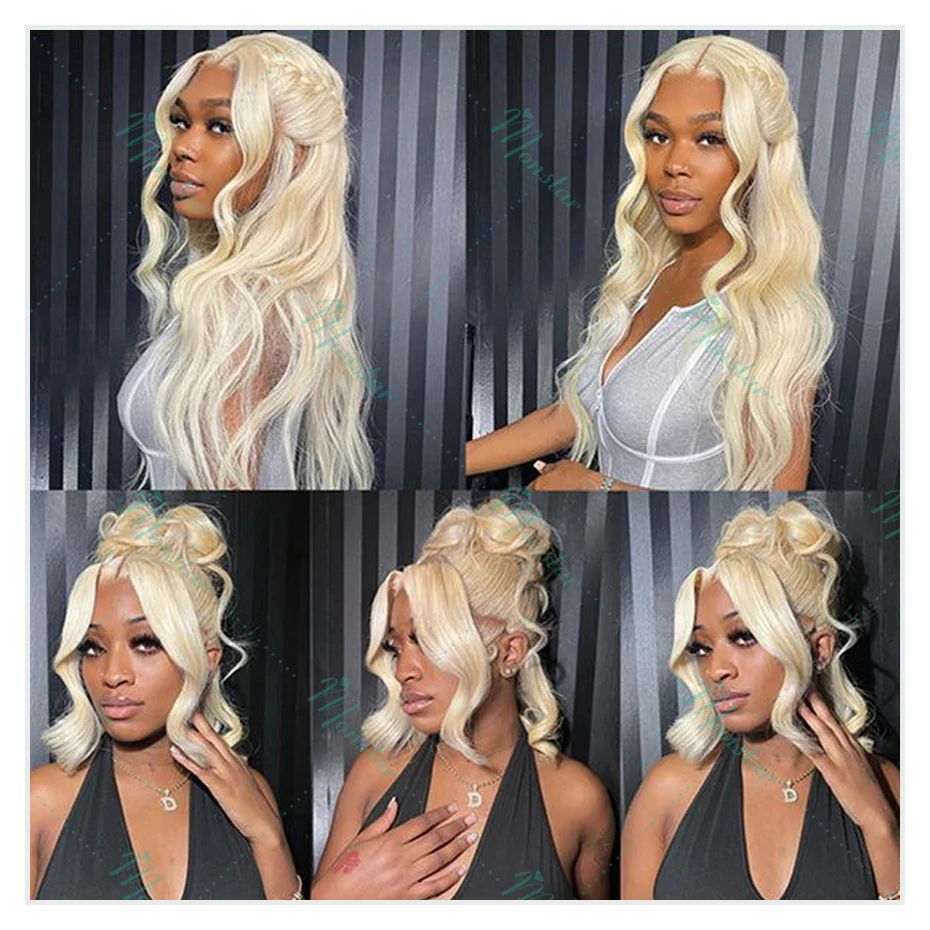 613 Blonde 360 Lace Frontal Wigs with Baby Hair Body Wave Pre Plucked Hd Lace Wig 13x6 Human Hair 13x4 Lace Front Human Hair Wig image 4