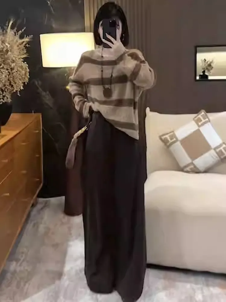 

Spor Casual Long Sve round Ne Sweater Color Blo Design Anti-Aging Knitted Cardigan for Women Autumn New Sle