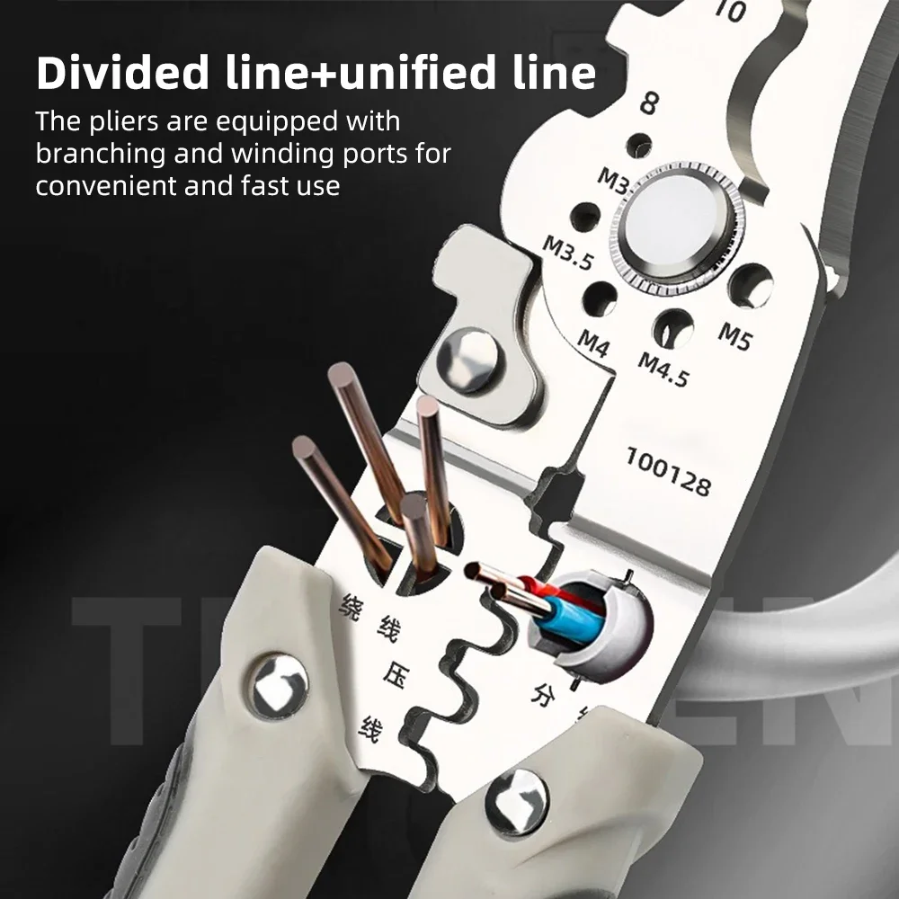 Multifunctional Wire Crimper Pliers Cable Cutter Adjustable Automatic Electrical Wire Stripper Stripping Terminal Hand Tool