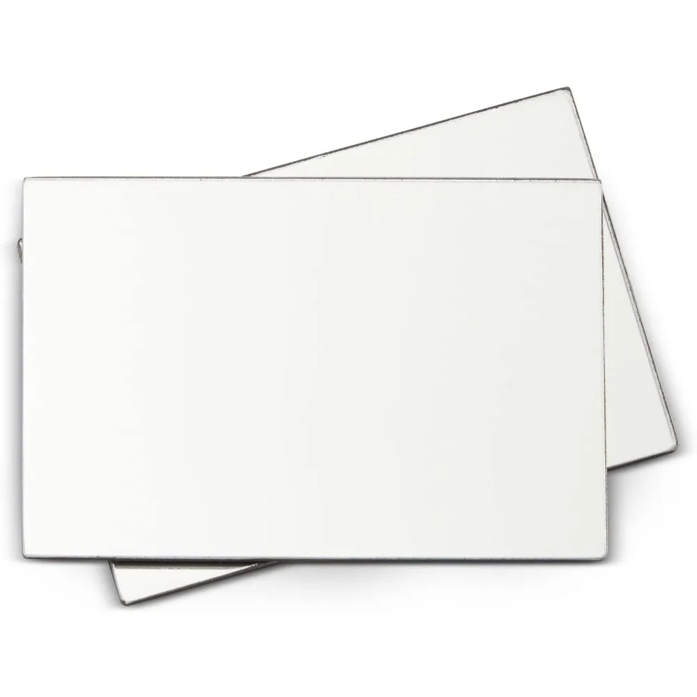

Locker Mirror, 4 x 6 in, Silver Acrylic, Rectangular, Set of 2, Magnetic Mirror, Shatterproof & Rounded Corners, Magnetic Mirror