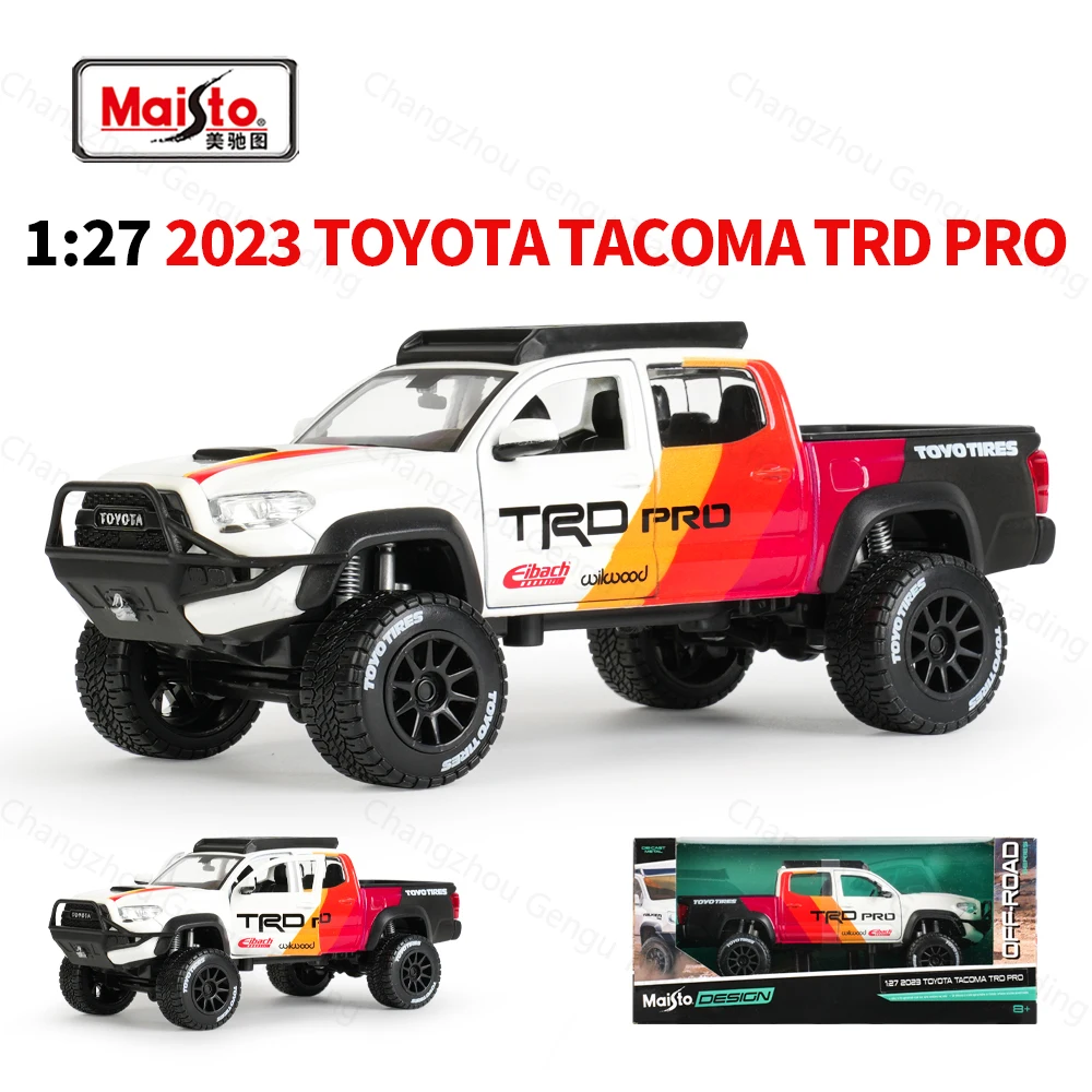 

Коллекционная модель автомобиля Maisto 1:27 2023 Toyota Tacoma TRD PRO, литая под давлением, статическая, игрушка