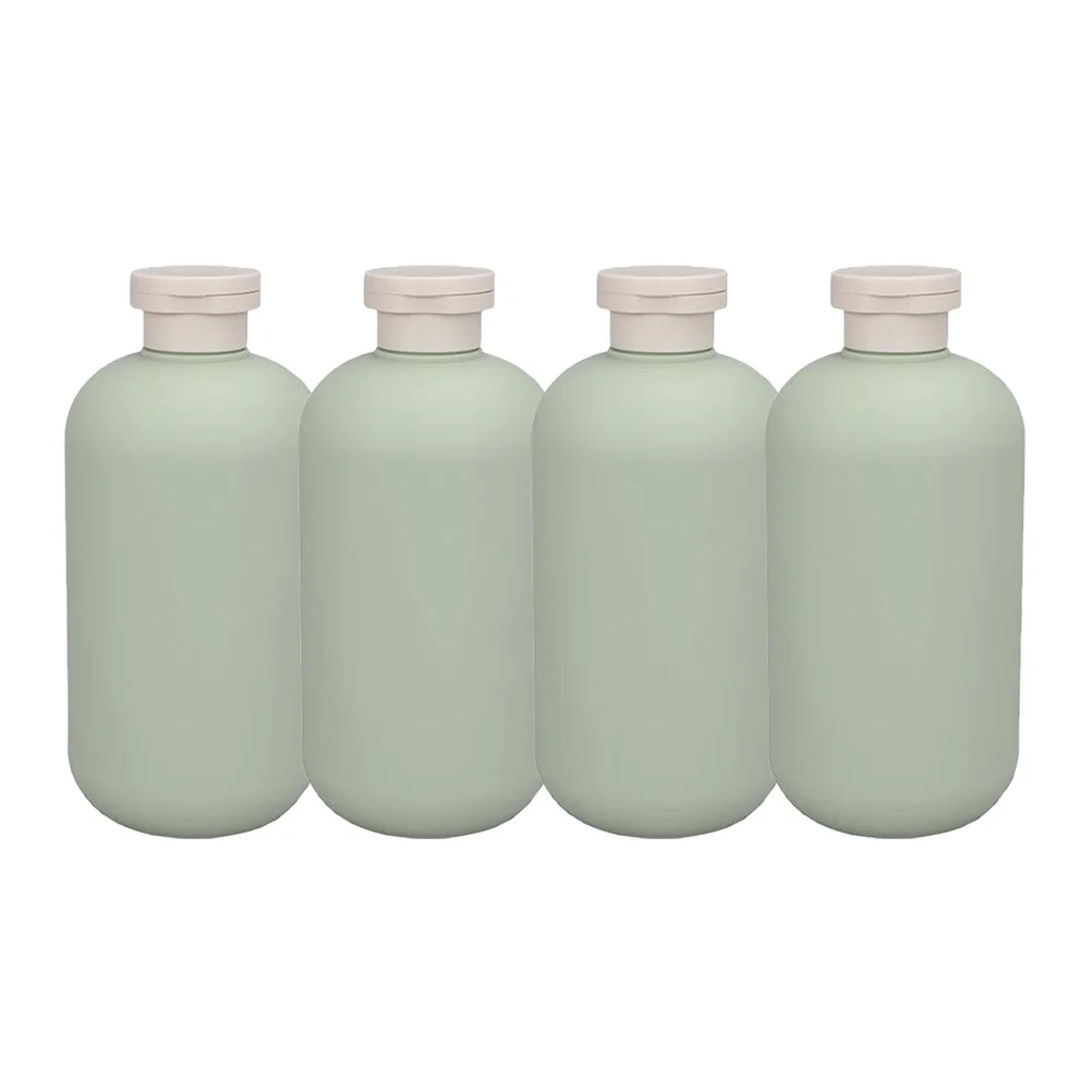 

4Pcs Avocado Shower Gel Bottles Leak Proof Refillable Travel Shampoo Conditioner Dispenser Bathroom Soap Dispenser Empty Bottles