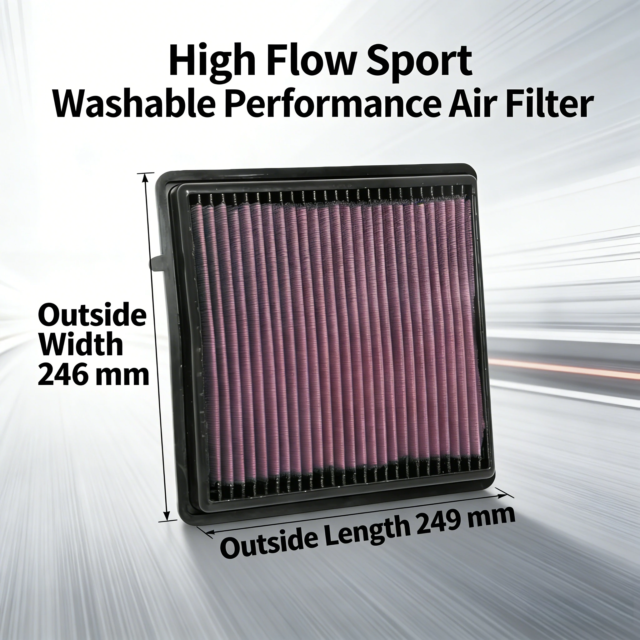 

For Buick Envision 2.0 2.5 LTG 2016-2020 High Flow Sport Washable Performance Air Filter Intake Replacement 33-5066 22971580