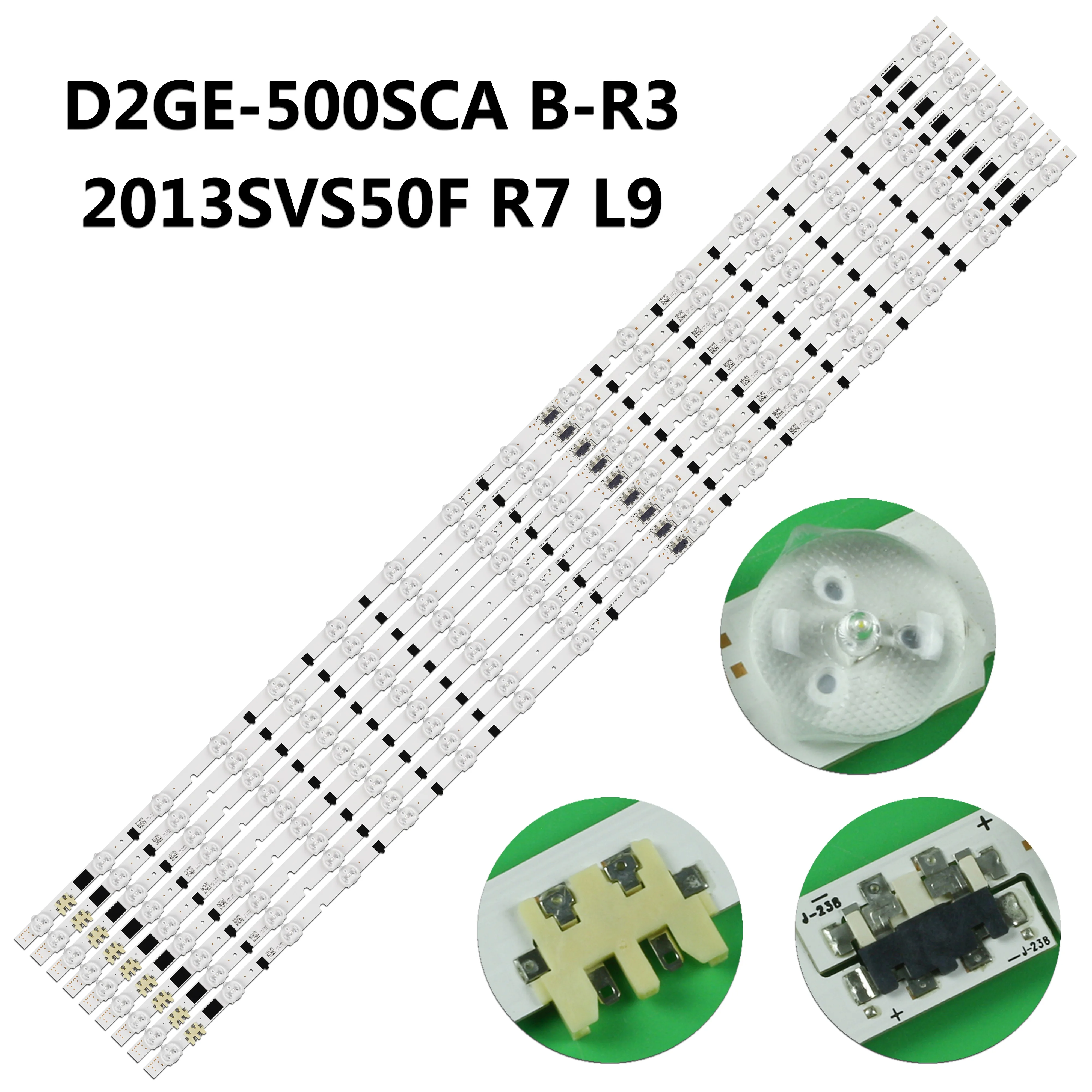 

9 пар светодиодных лент для подсветки телевизора 50 дюймов UN50F6400AF UN50F5500 UA50F6100 T500HVF02.4 2013SVS50F R7 L9 D2GE-500SCB-R3 D2GE-500SCA-R3