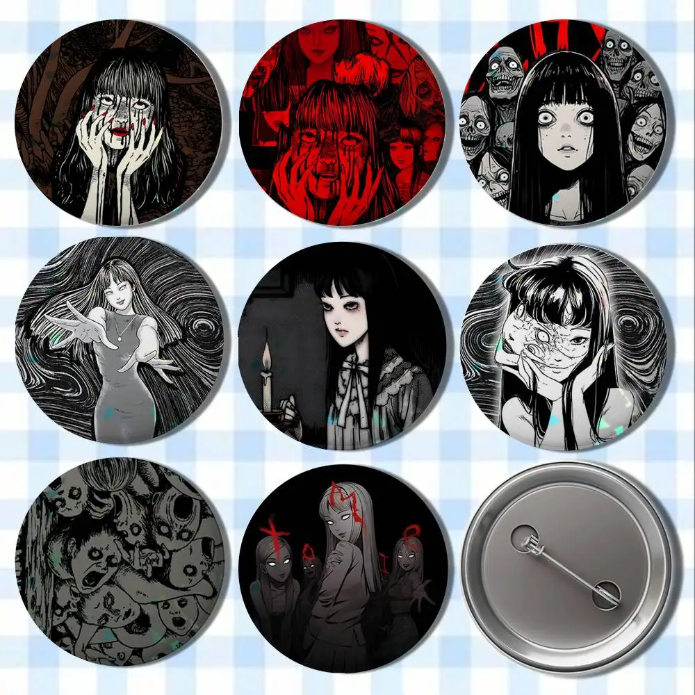 

Horror Hot comics T-Tomie Badges Button Round Creative Pin Brooch Badge Bag Decor Accessories Fans Collect Friends Gifts