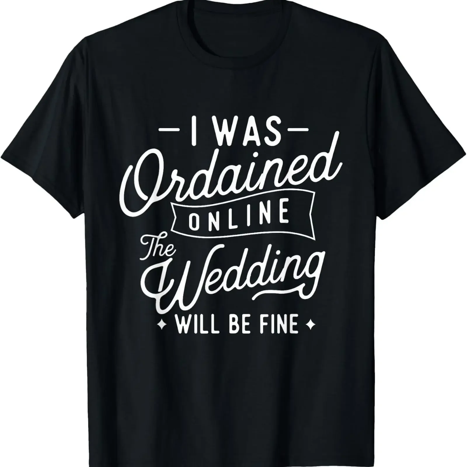 Camiseta de Ministro Ordinado Online, Corte Clásico, Cuello Barco, Color Negro Vintage Lavado, Para Uso Diario, Elástica y Transpirable