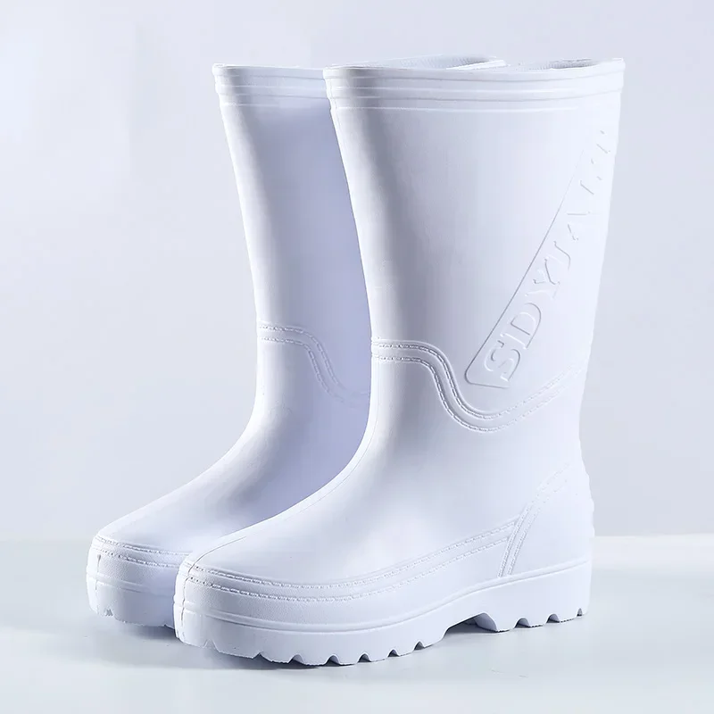 Thick White EVA Work Shoes Cotton Rain Boots Waterproof Shoes Work Rain Boots Slip on Rain Shoes