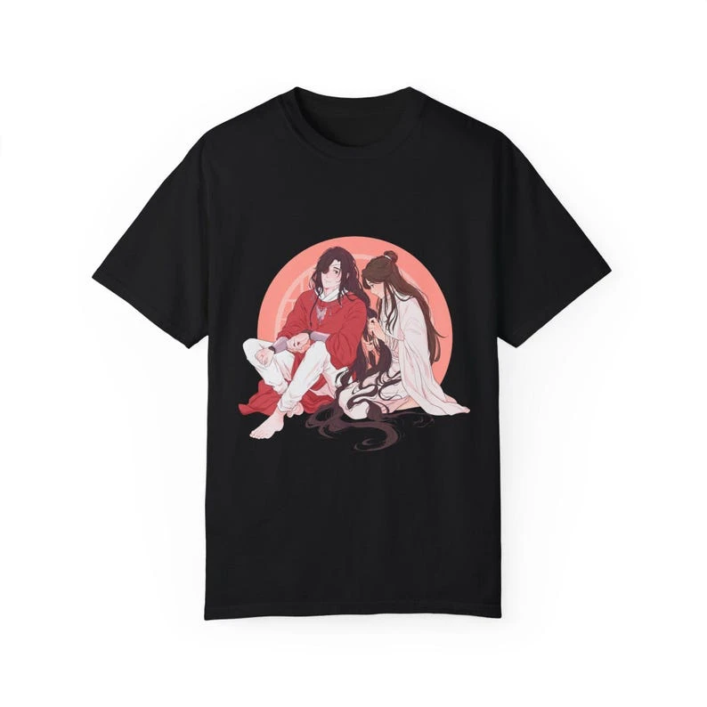 Heaven Official's Blessing T shirt Trendy Oversized Unisex Vintage Loose Short Sleeves Classic Streetwear high quality Couples