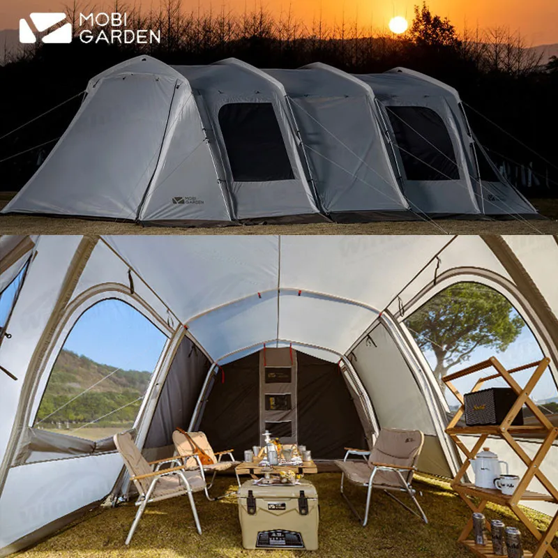 Mobi Garden 3/4 Pole Tunnel Tent 17.6-23.1m² 8+ Person