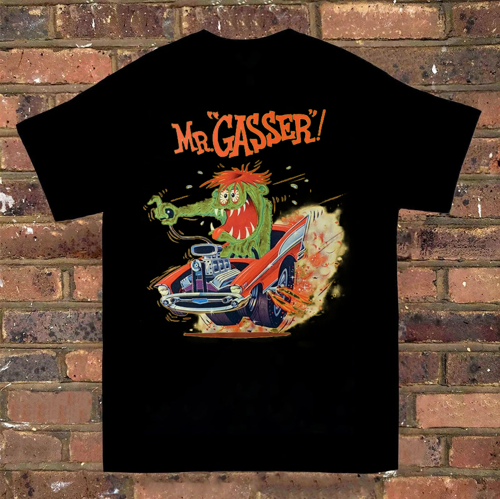 

New Popular Ed Roth Rat Fink Short Sleeve Black All Size T-Shirt TMB515