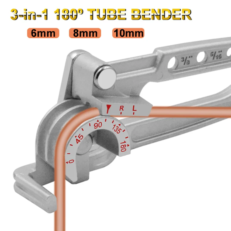 3 In 1 180 Degree Manual Tubing Bender 1/4