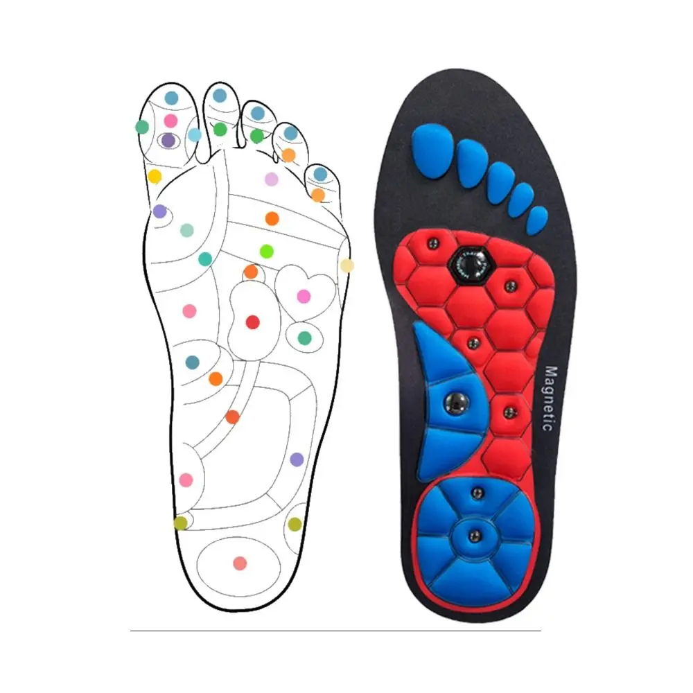 1Pair EVA Orthopedic Insoles Breathable Pain Relief Massage Shoe Insoles Shock Absorbing Blood Circulation