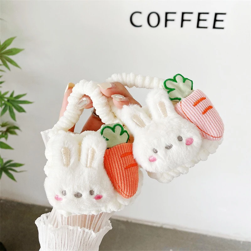 Hand Knitting Carrot Rabbit Earphone Bag For Airpods 1 2 3 Pro Earphone Case Headphone Accessories Usb Cable Small Storage Bag