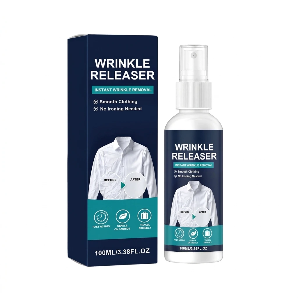 Effective Wrinkle Release Spray Portable Clothing Care for Travel Fast Smoothing Fabric Mist for Cotton Linen Shirts T-Shirts