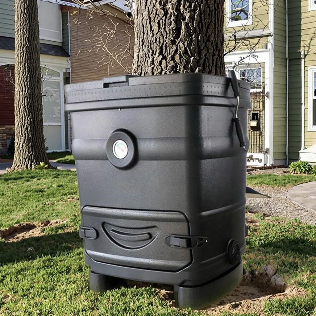 Courtyard Insulation Composting, Fermentation Composting, Outdoor 60L Gardening Box, Fallen Leaf Composting Box