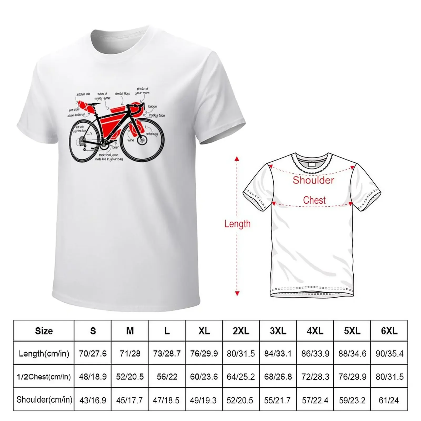 Bikepacking Funny Gear List T-Shirt customizeds new edition funny t shirts for men